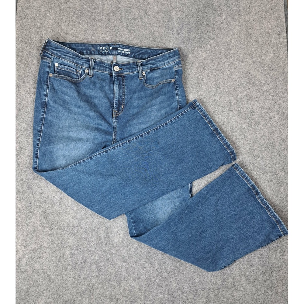 Torrid Womens Size 16S 20S Feel The Fit Mid-Rise Slim Boot Denim Jeans - Picture 3 of 10